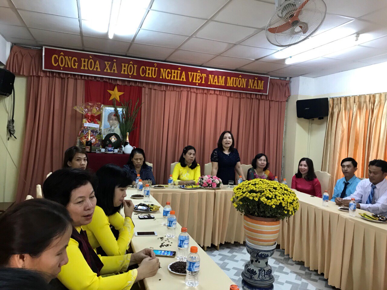 Đồng chí Trịnh Thị Hợp, phó Giám đốc Sở Lao động – TB&XH phát biểu